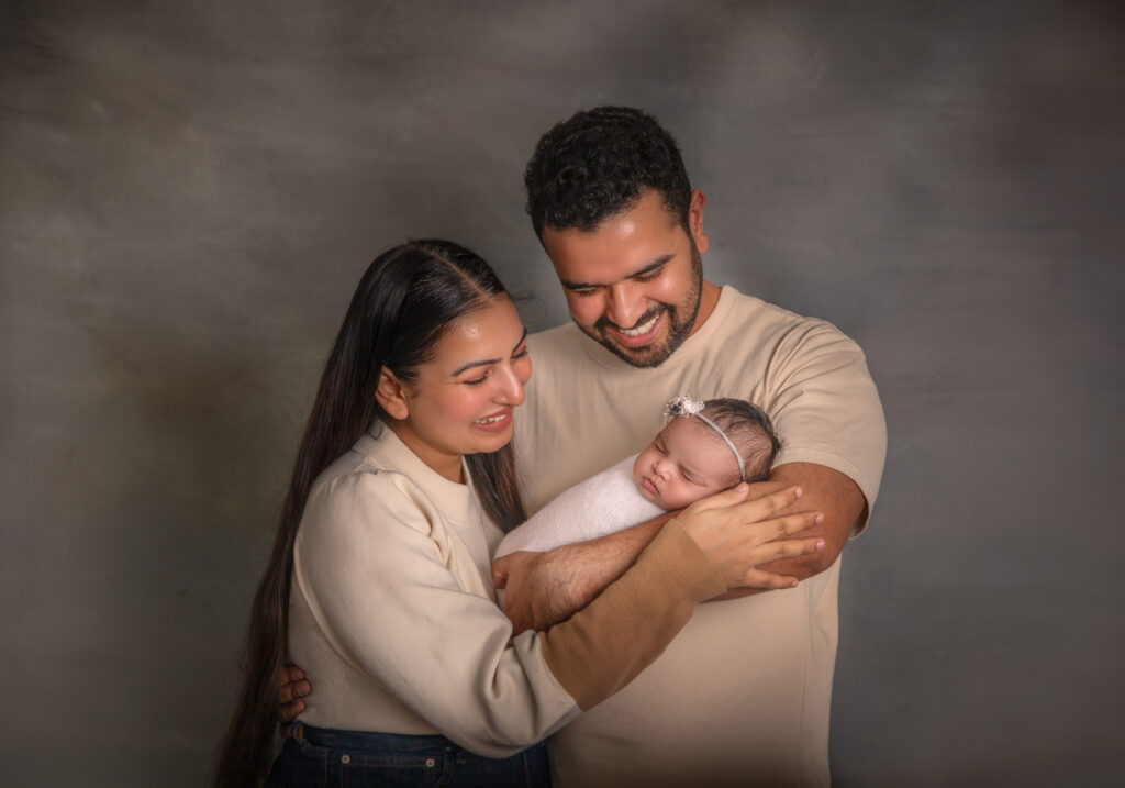 Ottawa newborn photography of mom and dad with their newborn