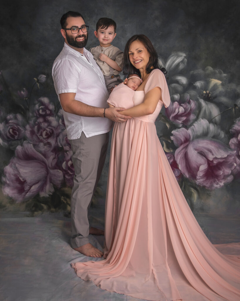 Maternity and newborn portrait comparison photographed by Ottawa maternity and newborn photographer.